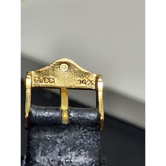 Vintage Gucci 2000L 18K plated Gold Enamel Stack Watch - Picture 10 of 11